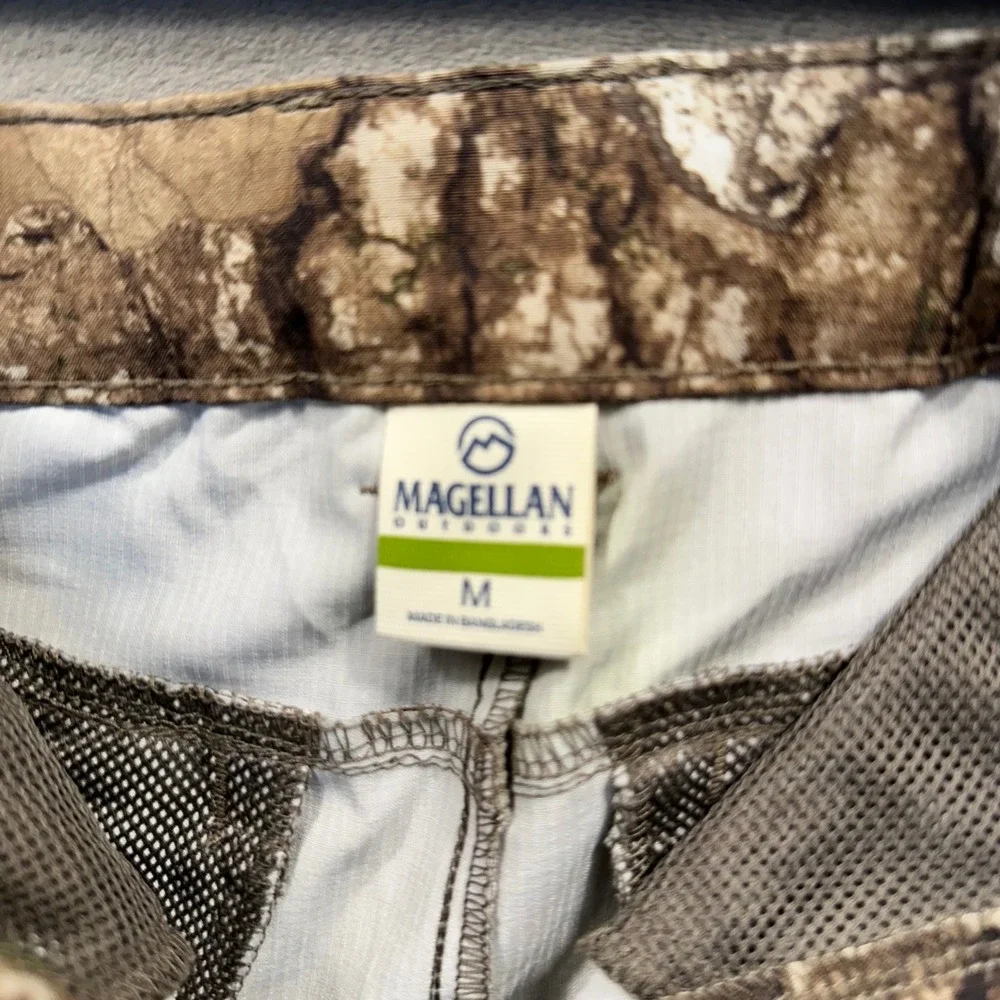 Magellan Outdoors Convertible Cargo Pants Kids Medium Brown Realtree APX Excell